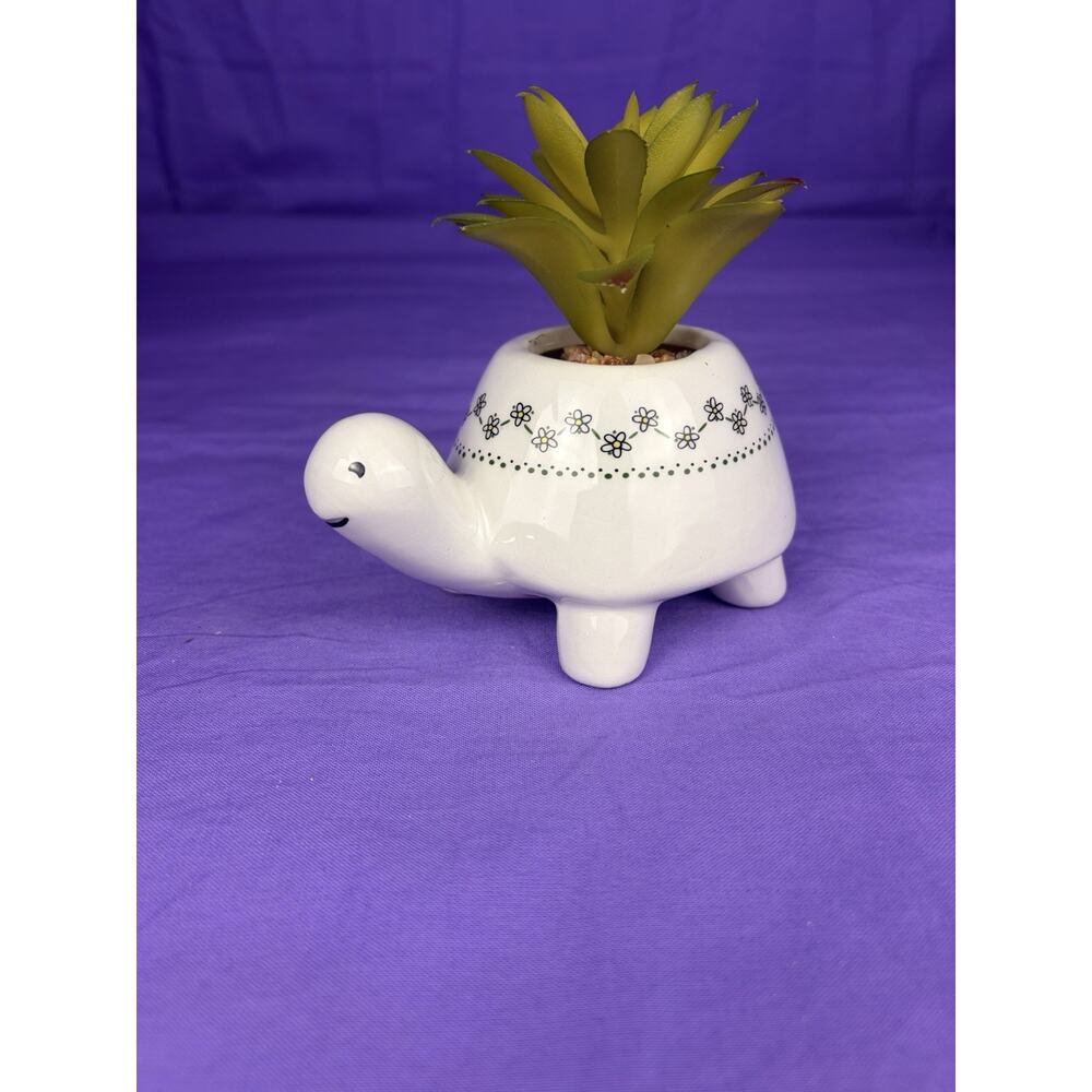 Unique White Ceramic Planter - Cute Head Planter with Succulent